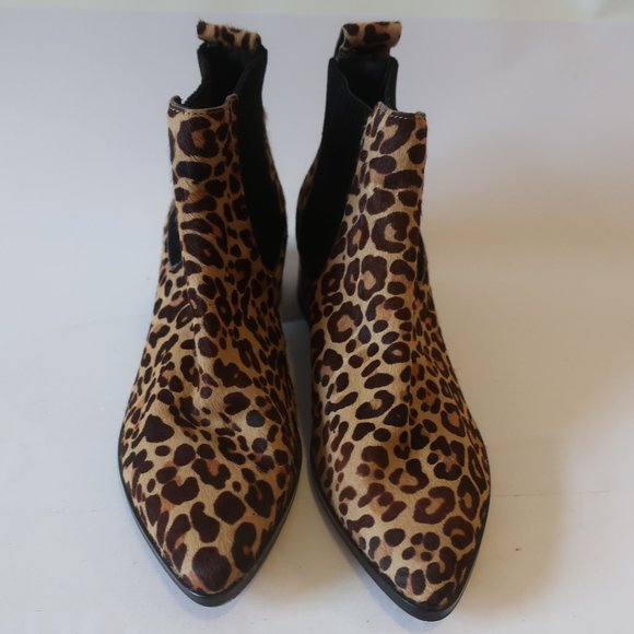 Dolce Vita Shoes - Womens Dolce Vita Tan Brown Animal Print Cow Hair Pull-On Booties 11 *